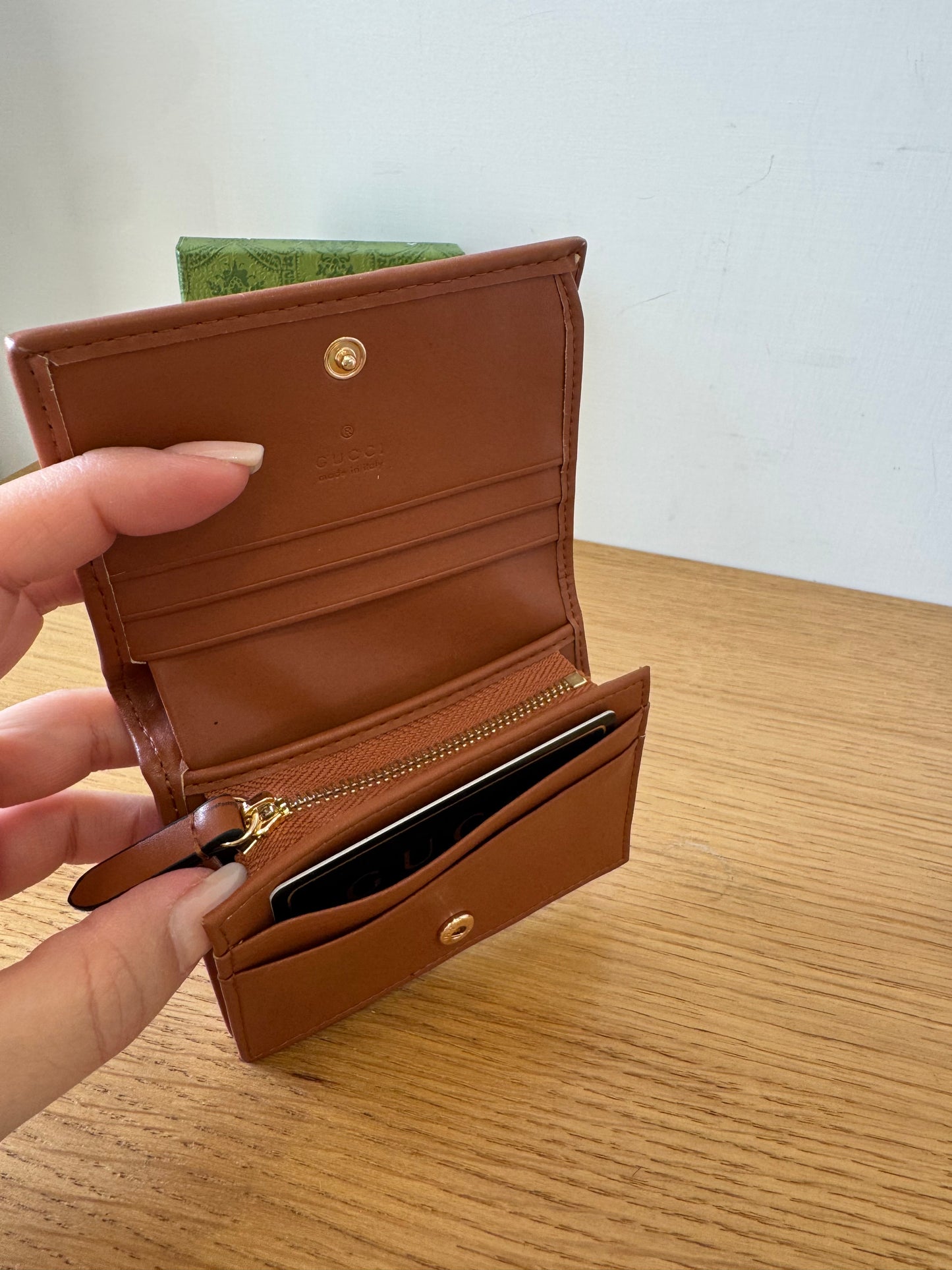 Mini portafoglio gg cuoio