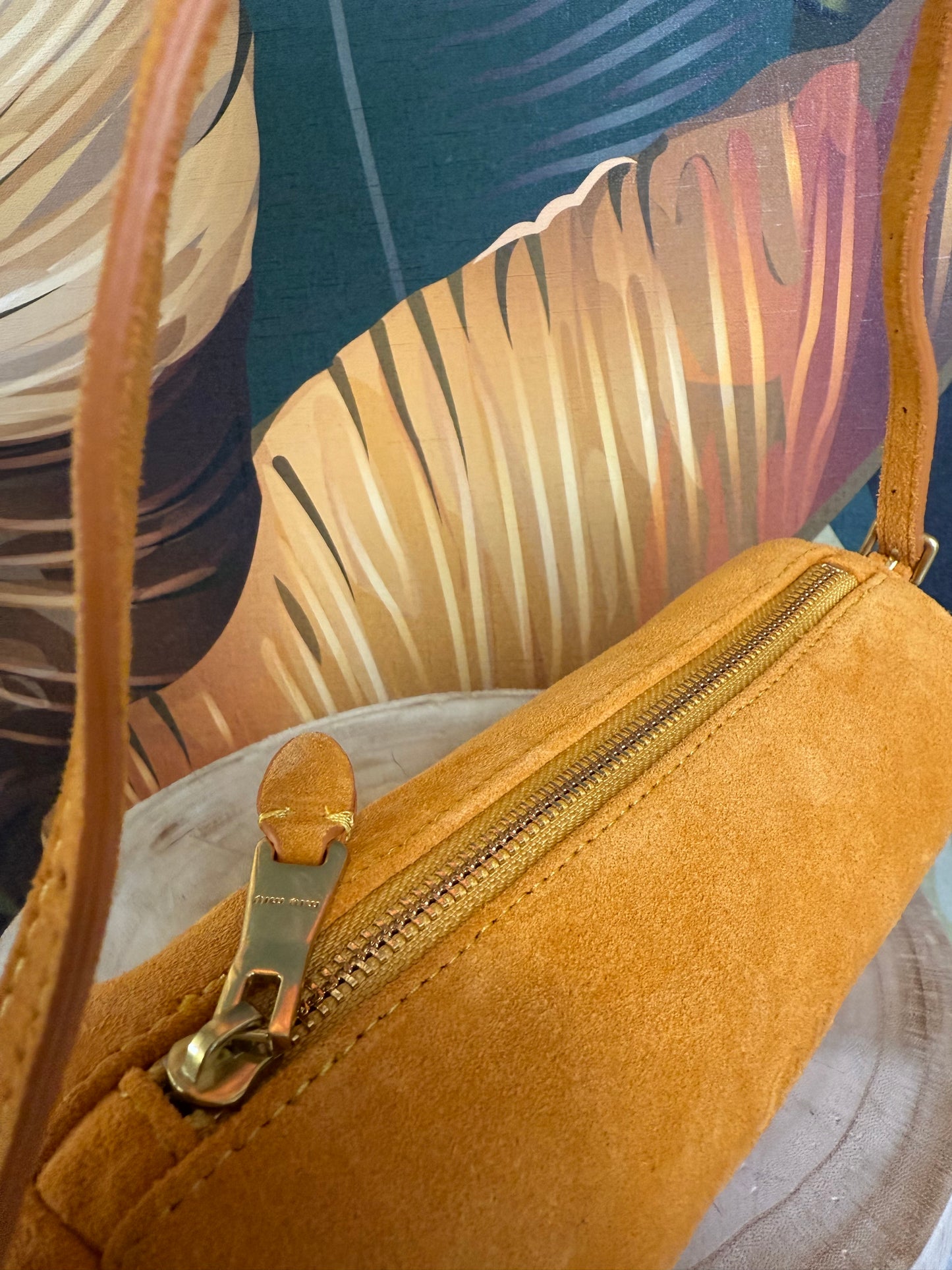 Borsa camoscio yellow