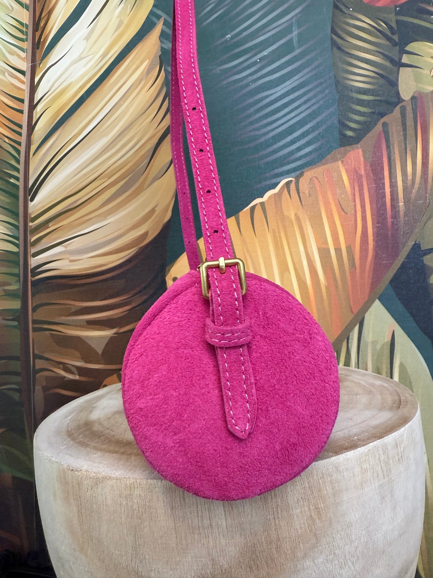 Borsa camoscio fucsia