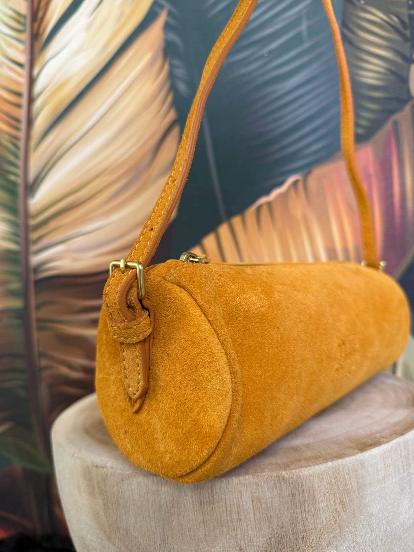 Borsa camoscio yellow