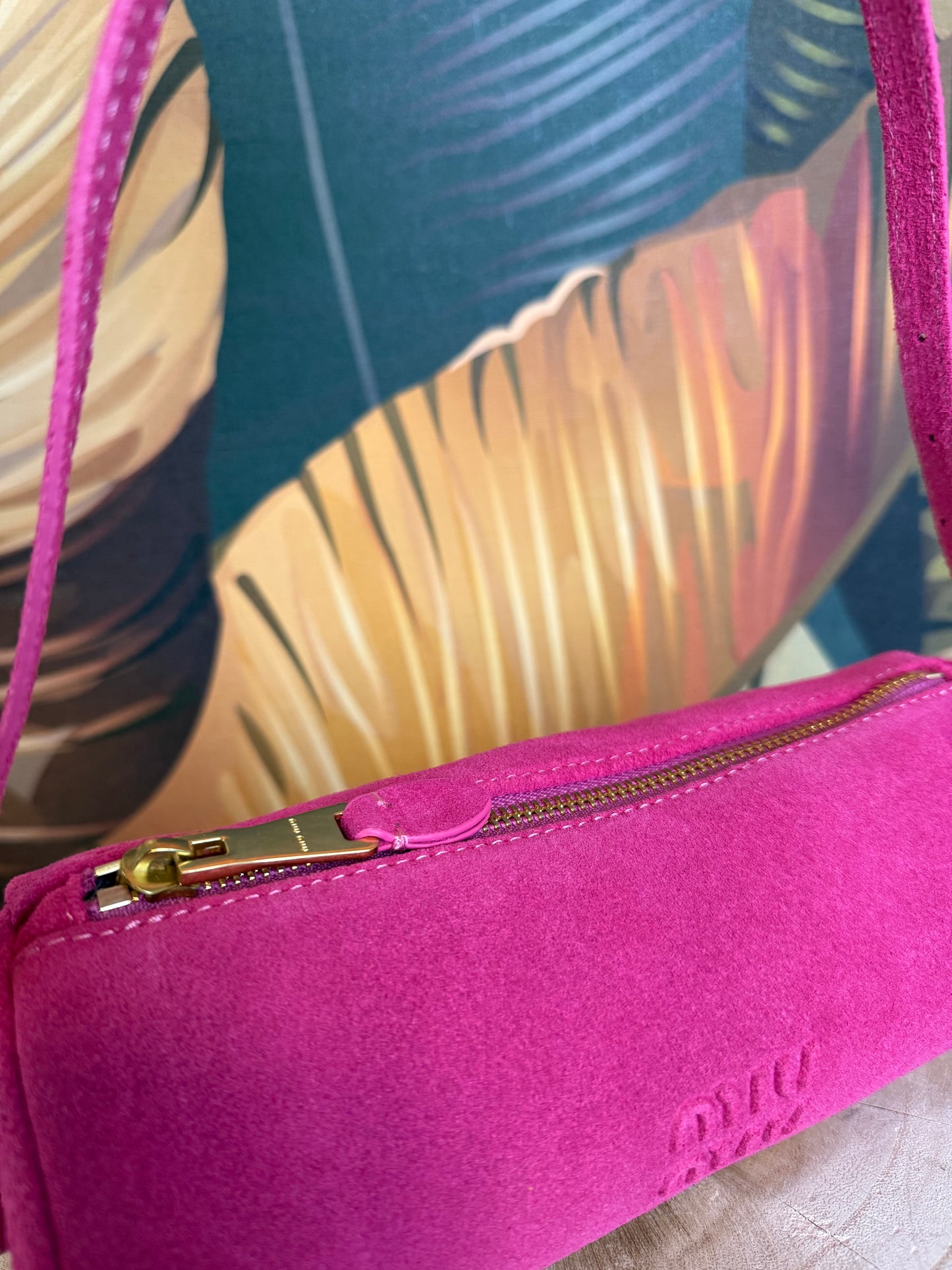 Borsa camoscio fucsia