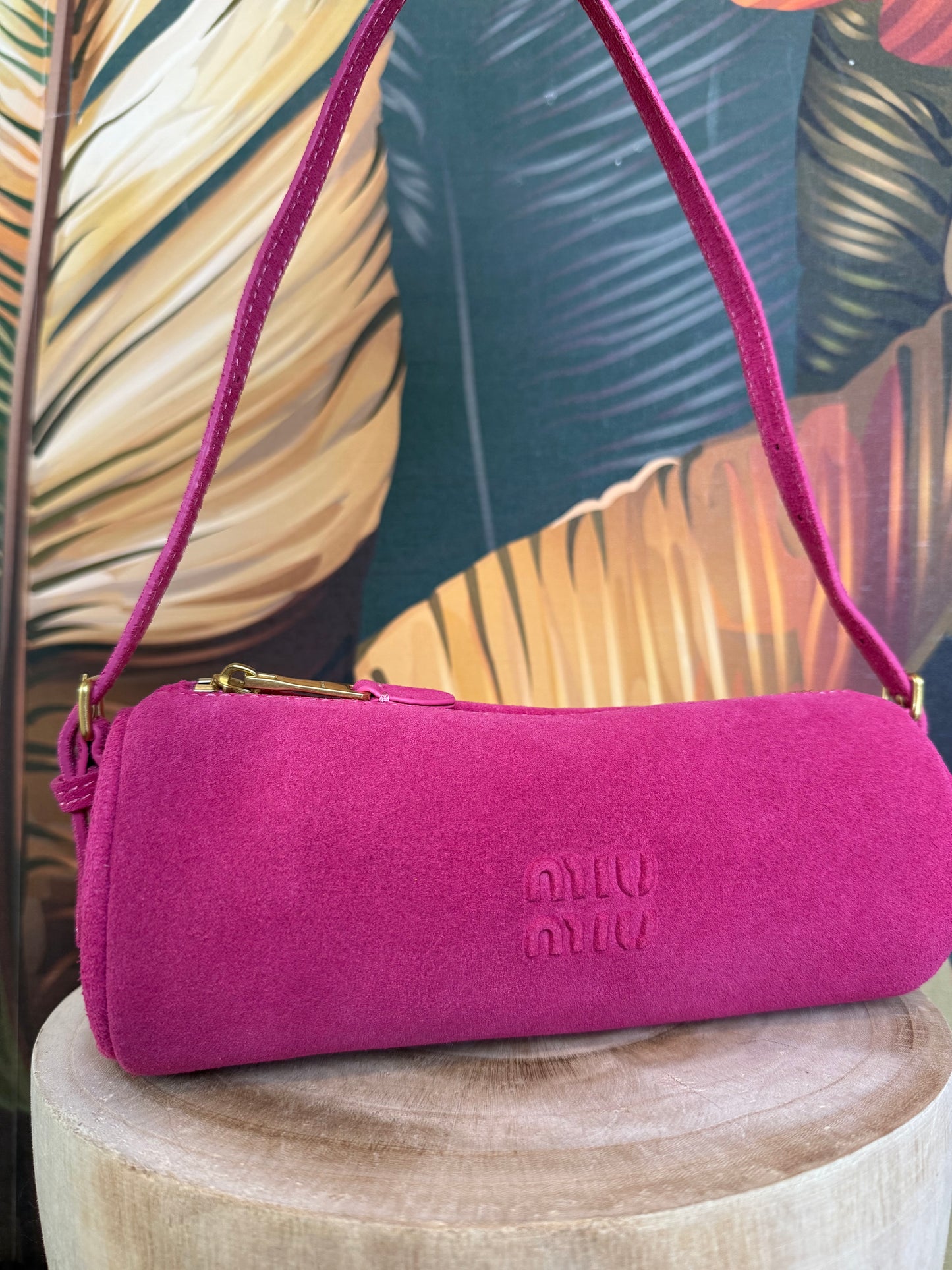Borsa camoscio fucsia