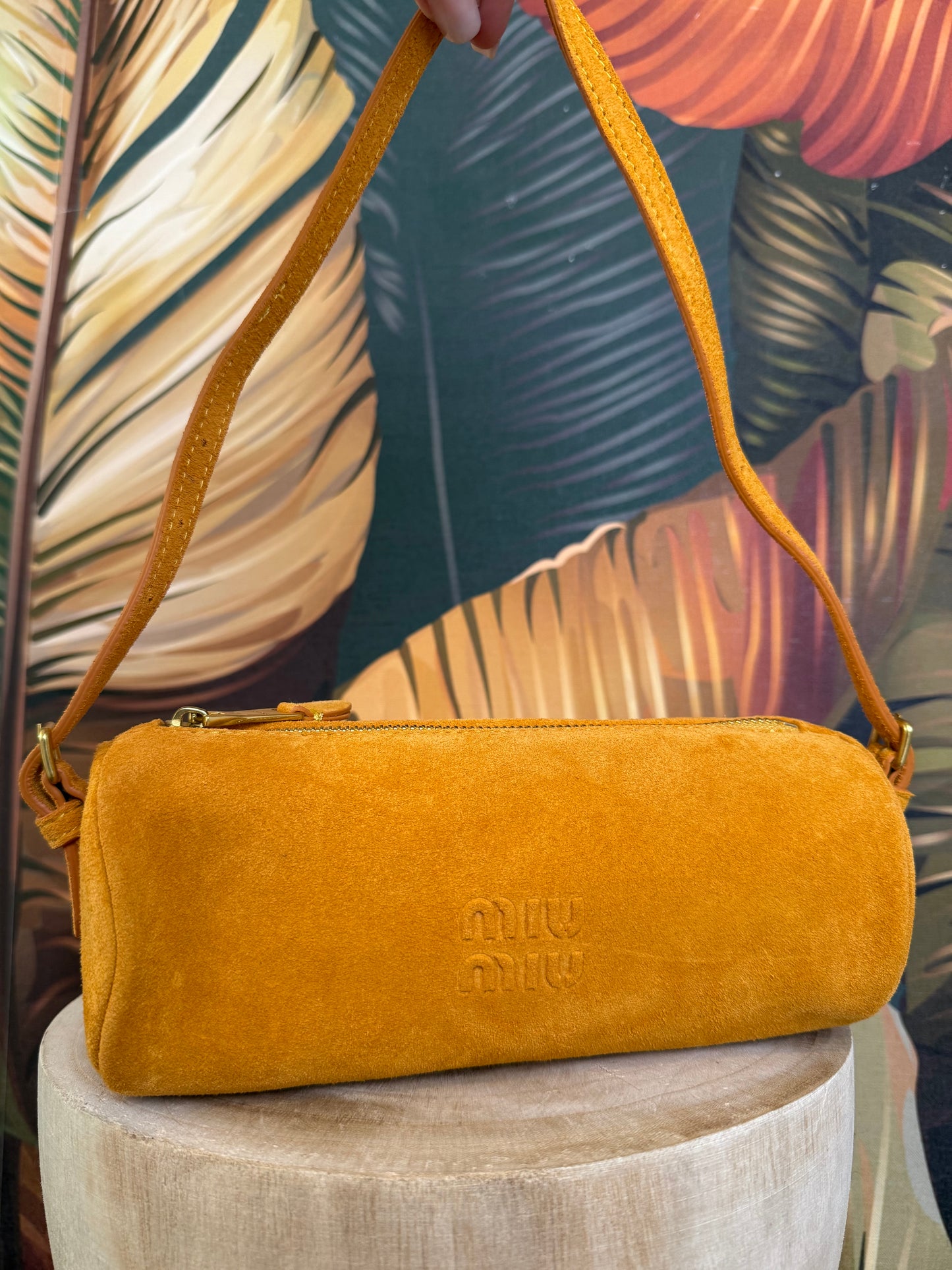 Borsa camoscio yellow