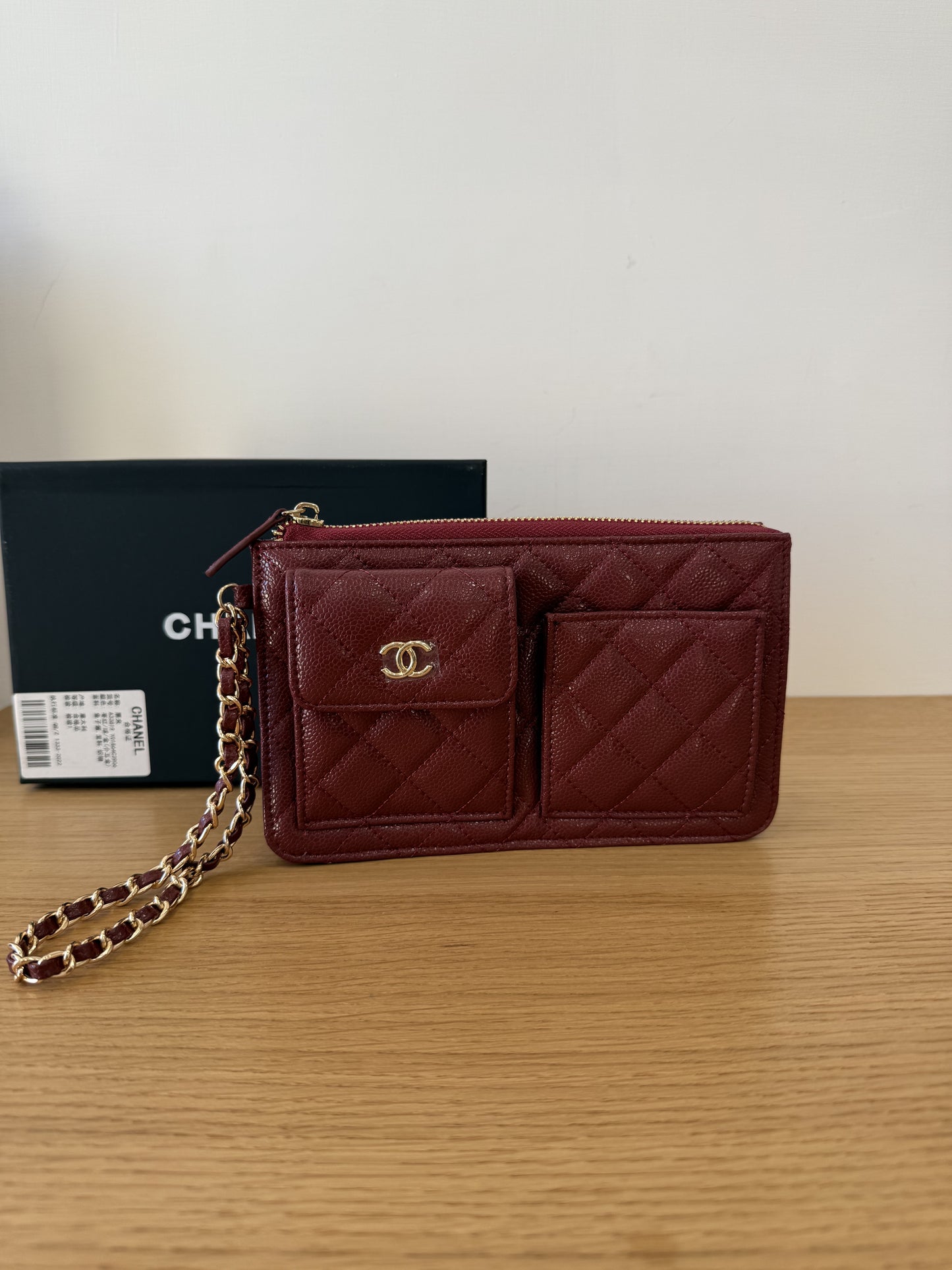 New pochette bordeaux 20 cm